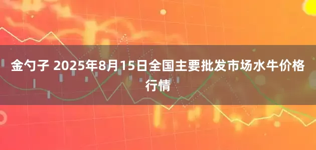 金勺子 2025年8月15日全国主要批发市场水牛价格行情